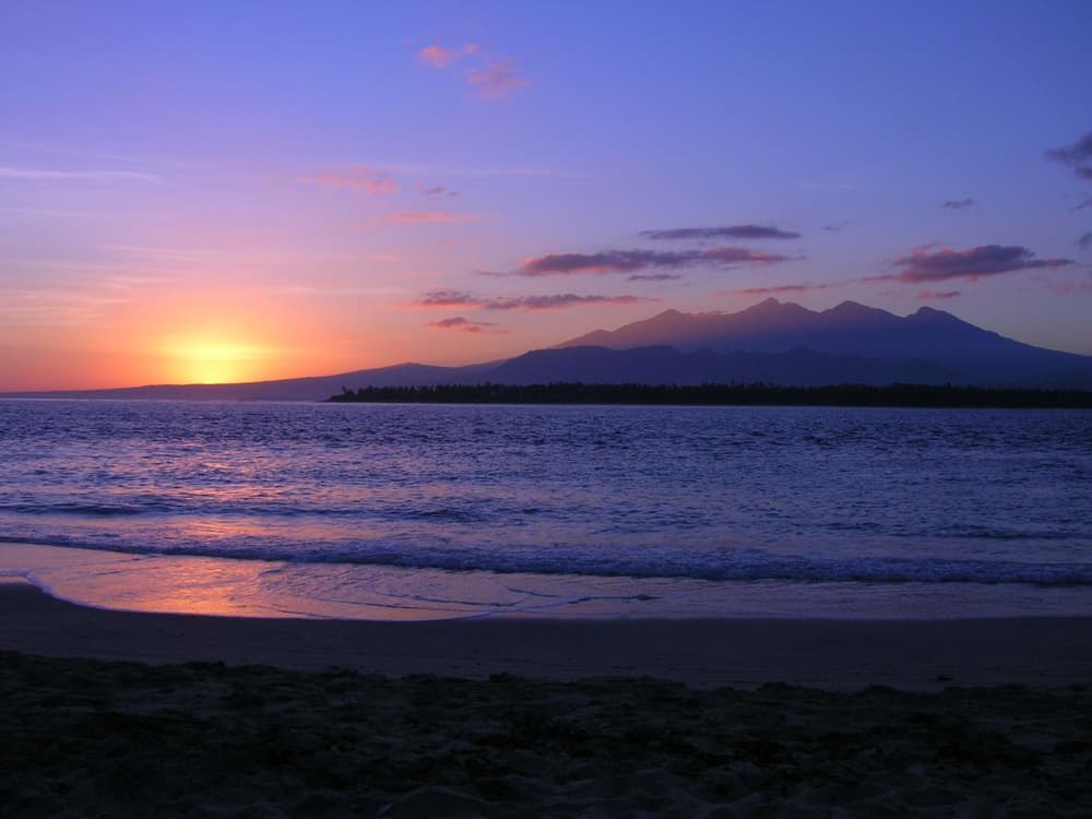 Sunrise over lombok from Gili Air