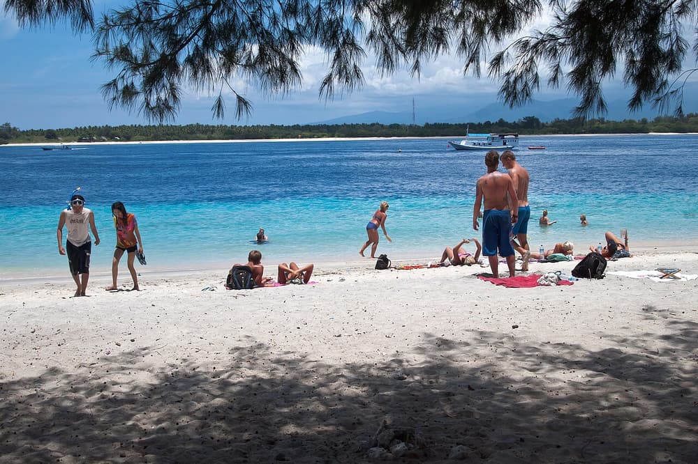 People on the beach, Gili Trawangan (island), Indonesia